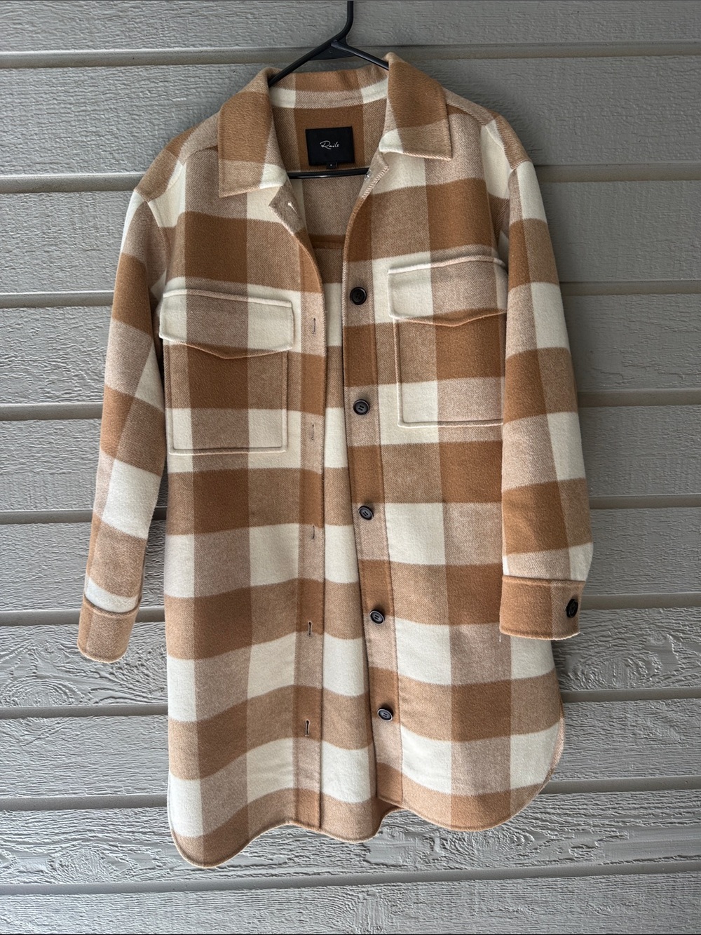 Rails Tan & Cream Plaid Coat
